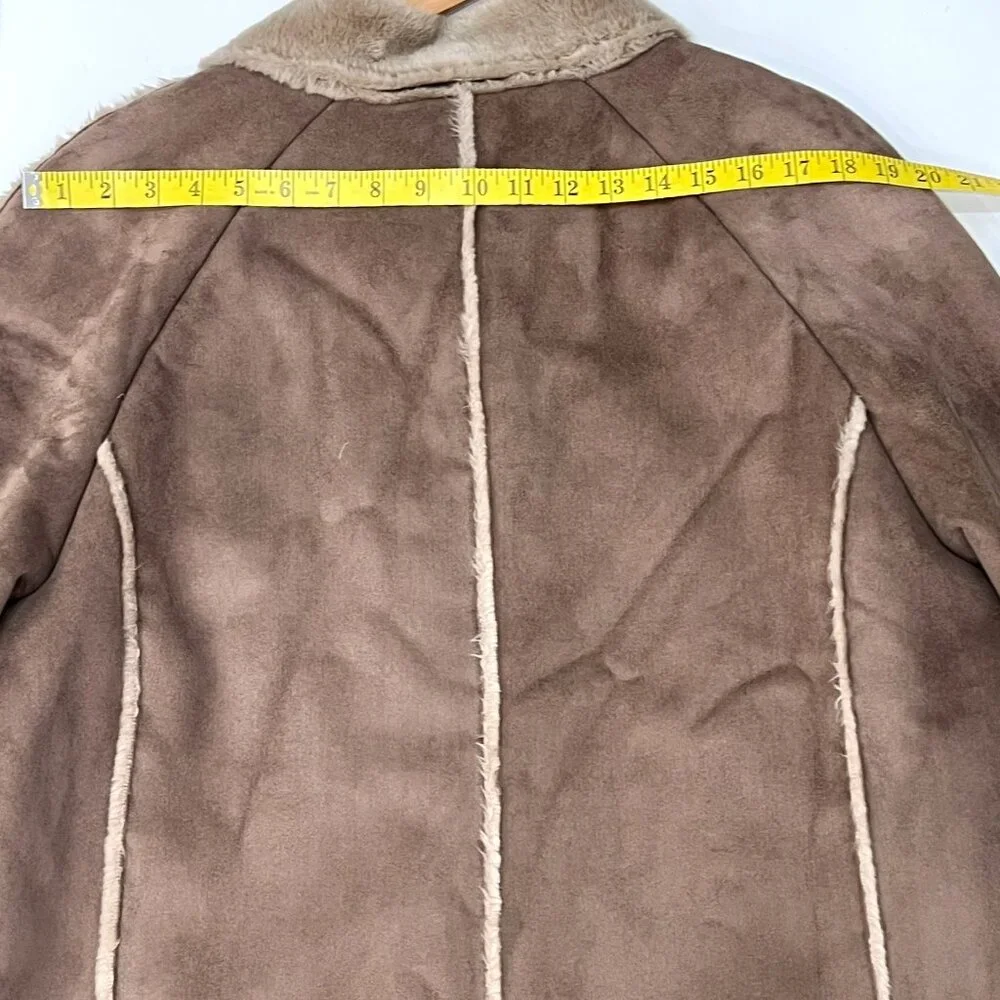 Covington Womens Faux Fur Collar Cuffs Lining Winter Coat Jacket Brown Size 16 - Picture 11 of 11